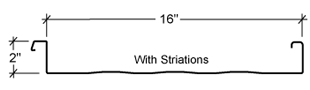 BattenLok® HS 16" Metal Roofing Panel with Stirations Profile